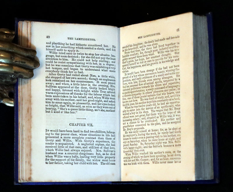 1870 Rare Book - The LAMPLIGHTER by Maria Susanna Cummins.