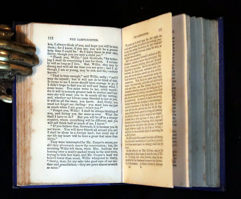 1870 Rare Book - The LAMPLIGHTER by Maria Susanna Cummins.