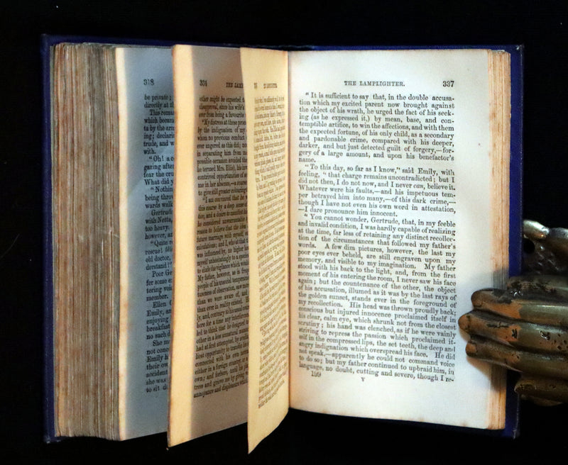 1870 Rare Book - The LAMPLIGHTER by Maria Susanna Cummins.