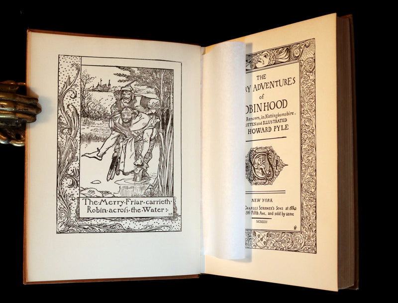 1925 Rare Book - The Merry Adventures of ROBIN HOOD illustrated by Howard Pyle.