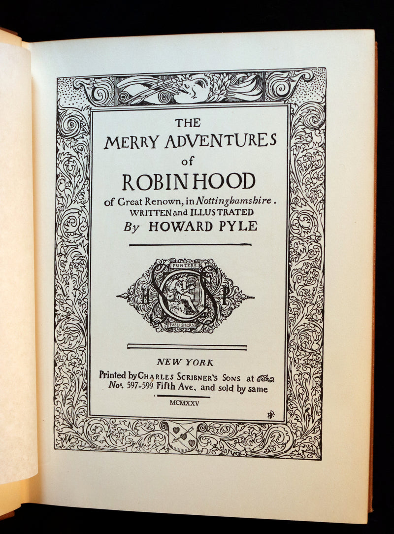 1925 Rare Book - The Merry Adventures of ROBIN HOOD illustrated by Howard Pyle.