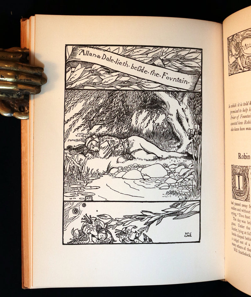1925 Rare Book - The Merry Adventures of ROBIN HOOD illustrated by Howard Pyle.