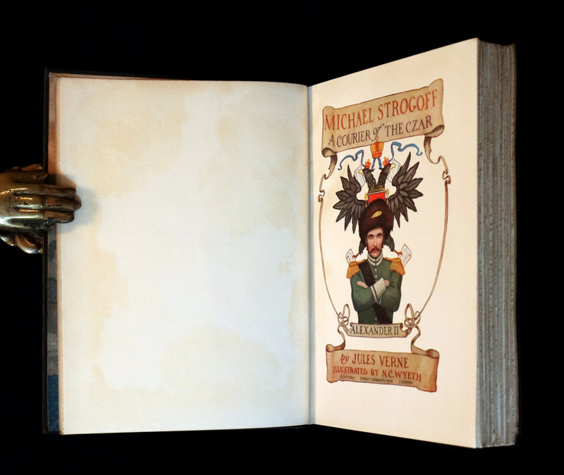 1927 First Edition - Jules Verne - Michael Strogoff, A Courier Of The Czar illustrated by N. C. Wyeth.