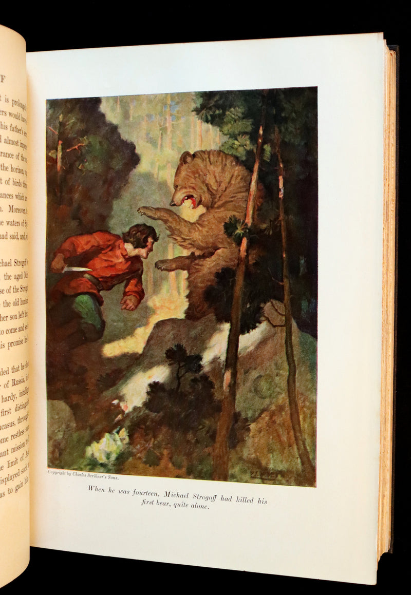 1927 First Edition - Jules Verne - Michael Strogoff, A Courier Of The Czar illustrated by N. C. Wyeth.