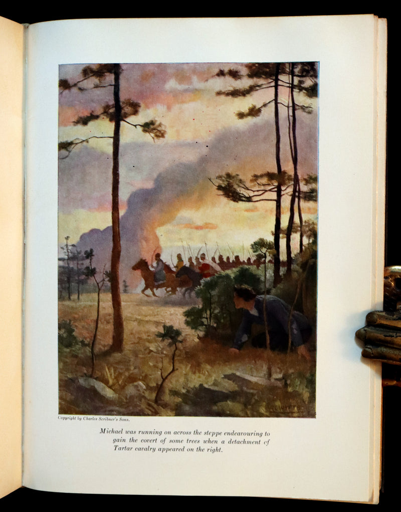 1927 First Edition - Jules Verne - Michael Strogoff, A Courier Of The Czar illustrated by N. C. Wyeth.