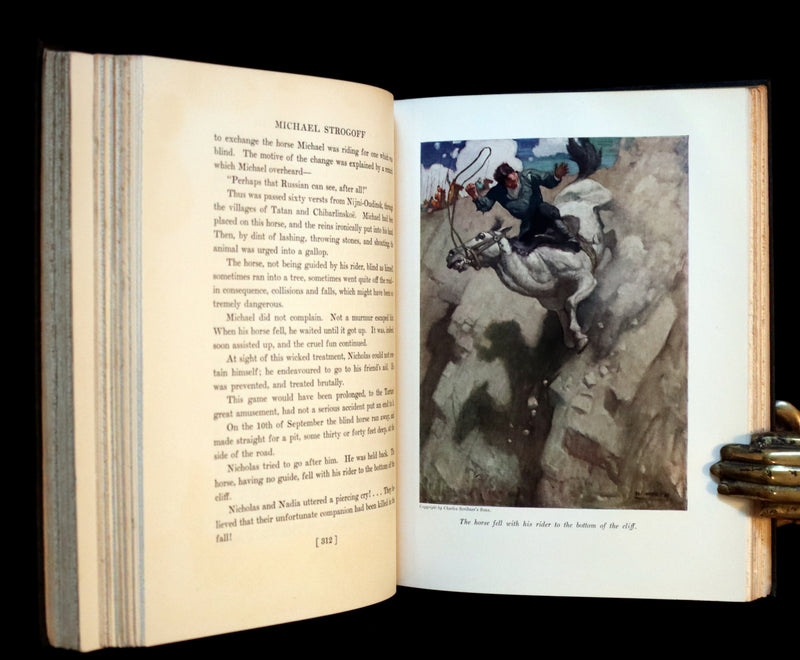 1927 First Edition - Jules Verne - Michael Strogoff, A Courier Of The Czar illustrated by N. C. Wyeth.