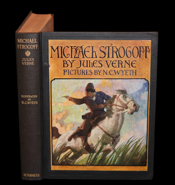 1927 First Edition - Jules Verne - Michael Strogoff, A Courier Of The Czar illustrated by N. C. Wyeth.