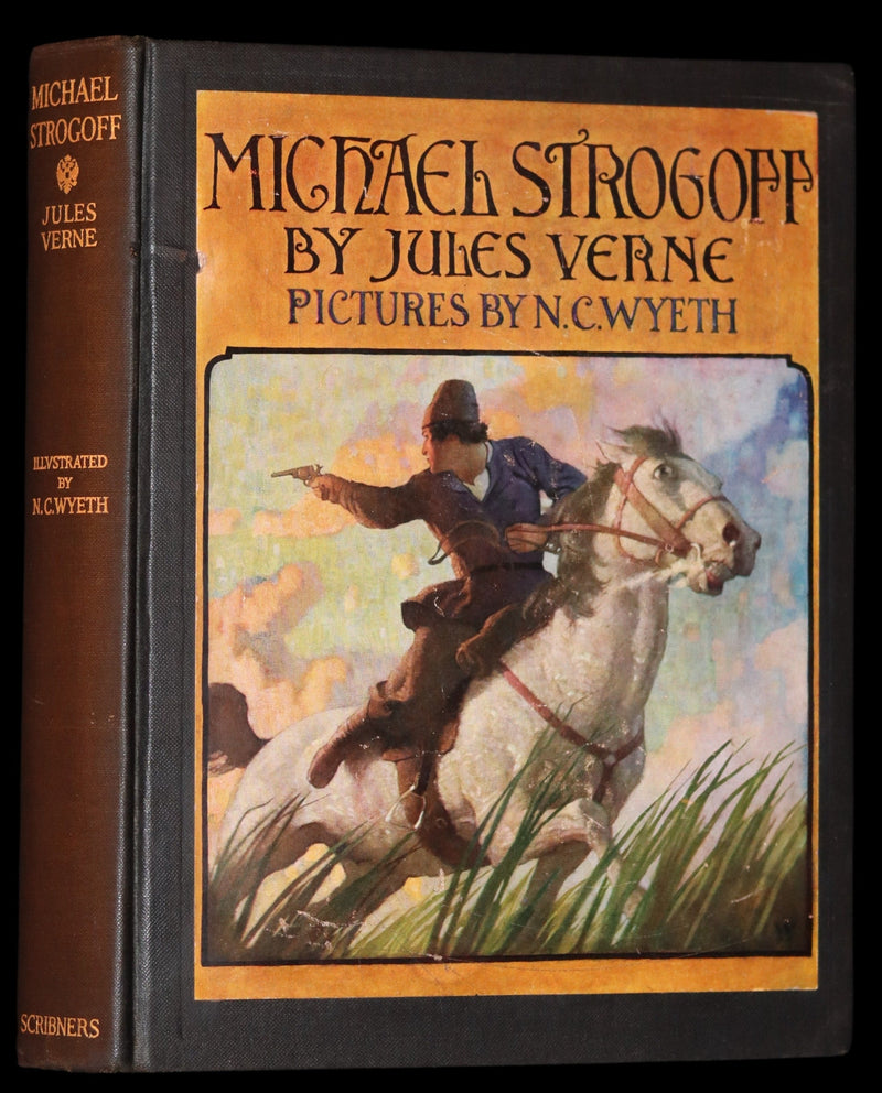 1927 First Edition - Jules Verne - Michael Strogoff, A Courier Of The Czar illustrated by N. C. Wyeth.
