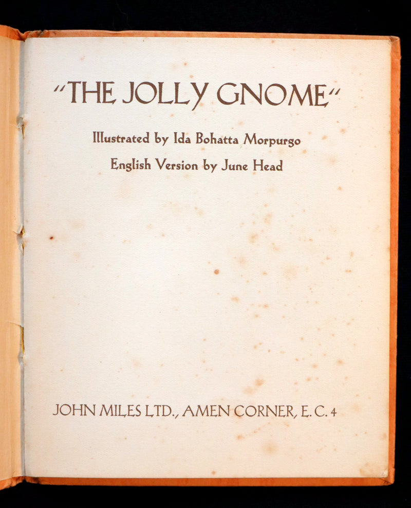 1933 Scarce First Edition - THE JOLLY GNOME by Ida Bohatta.