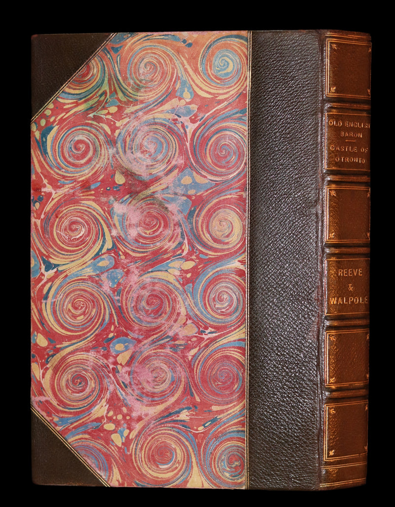 1883 Rare Gothic Book - The Castle of Otranto, (Bound with) The Old English Baron. Illustrated, limited #27/40.