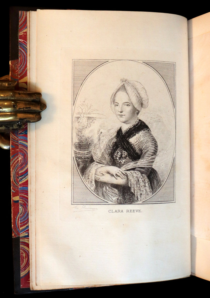 1883 Rare Gothic Book - The Castle of Otranto, (Bound with) The Old English Baron. Illustrated, limited #27/40.