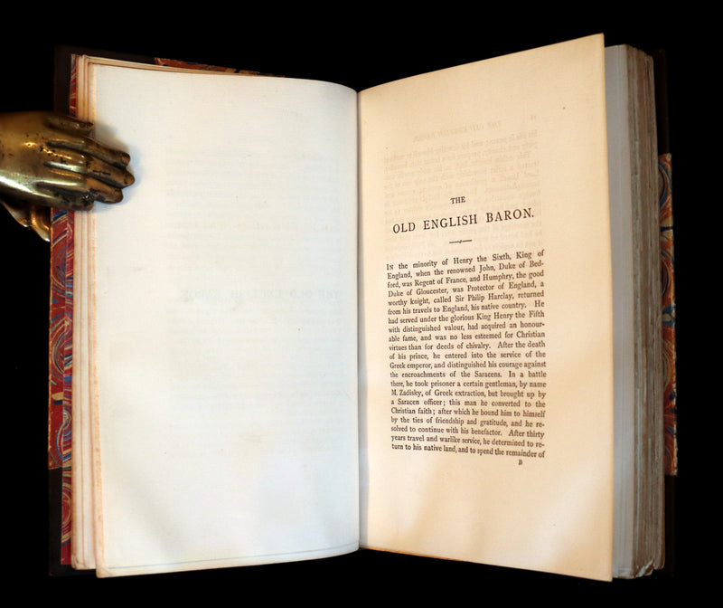 1883 Rare Gothic Book - The Castle of Otranto, (Bound with) The Old English Baron. Illustrated, limited #27/40.