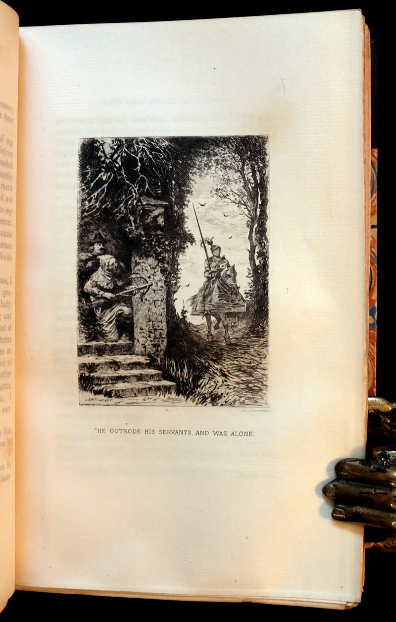 1883 Rare Gothic Book - The Castle of Otranto, (Bound with) The Old English Baron. Illustrated, limited #27/40.
