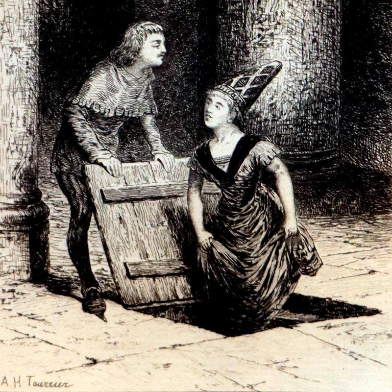 1883 Rare Gothic Book - The Castle of Otranto, (Bound with) The Old English Baron. Illustrated, limited #27/40.