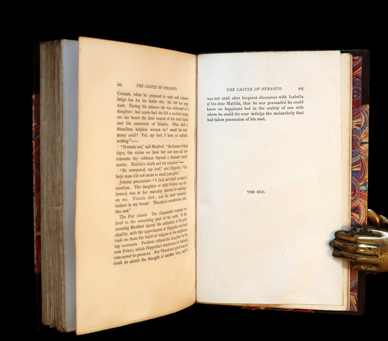 1883 Rare Gothic Book - The Castle of Otranto, (Bound with) The Old English Baron. Illustrated, limited #27/40.