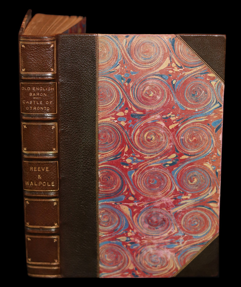 1883 Rare Gothic Book - The Castle of Otranto, (Bound with) The Old English Baron. Illustrated, limited #27/40.