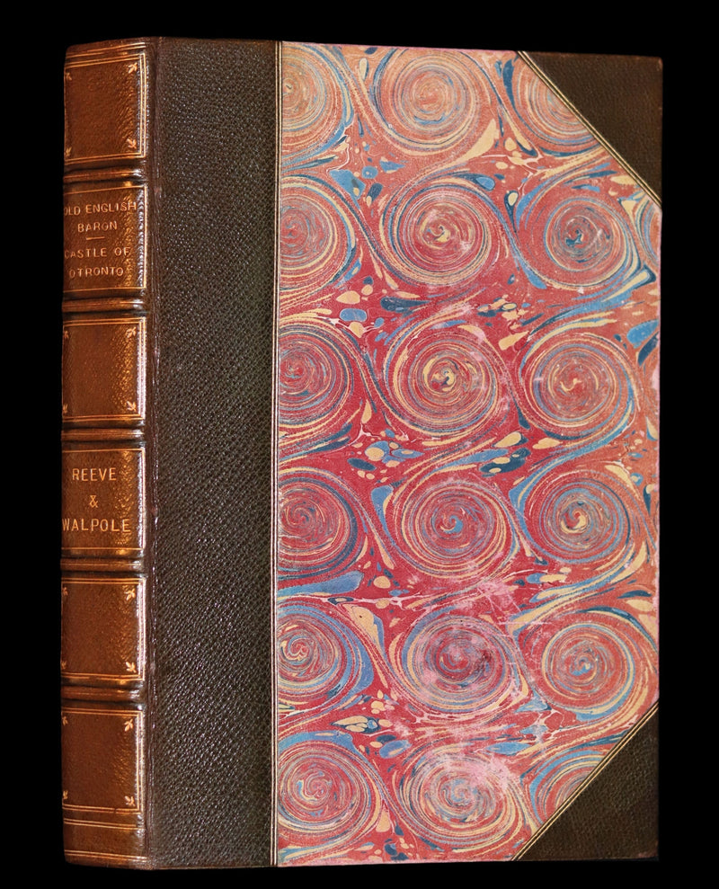 1883 Rare Gothic Book - The Castle of Otranto, (Bound with) The Old English Baron. Illustrated, limited #27/40.