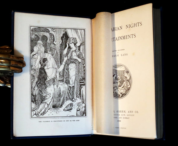 1898 Rare 1stEd Book - THE ARABIAN NIGHTS ENTERTAINMENTS by Andrew Lang. Illustrated.