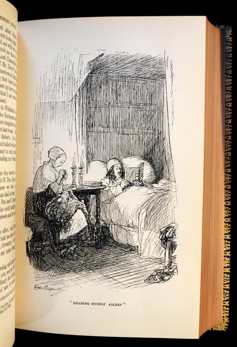 1927 Beautiful Bayntun Binding - The Diary of Samuel Pepys 1660-1669 illustrated by Ernest Shepard.