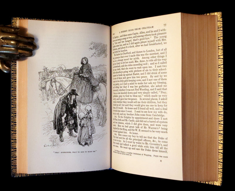 1927 Beautiful Bayntun Binding - The Diary of Samuel Pepys 1660-1669 illustrated by Ernest Shepard.