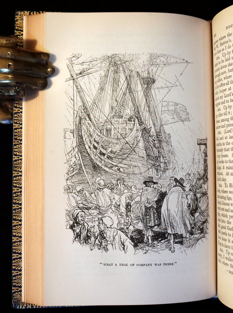 1927 Beautiful Bayntun Binding - The Diary of Samuel Pepys 1660-1669 illustrated by Ernest Shepard.