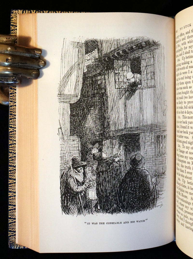 1927 Beautiful Bayntun Binding - The Diary of Samuel Pepys 1660-1669 illustrated by Ernest Shepard.