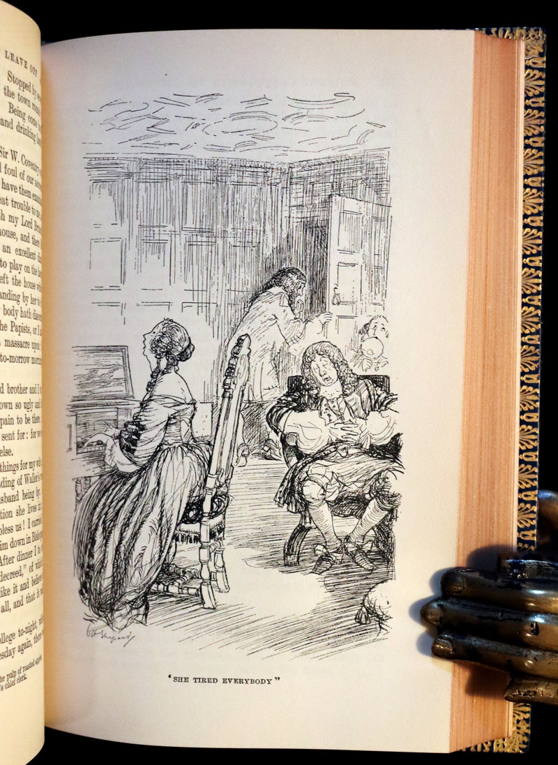 1927 Beautiful Bayntun Binding - The Diary of Samuel Pepys 1660-1669 illustrated by Ernest Shepard.