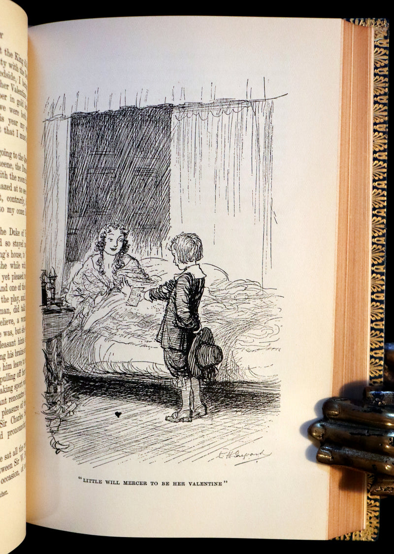 1927 Beautiful Bayntun Binding - The Diary of Samuel Pepys 1660-1669 illustrated by Ernest Shepard.