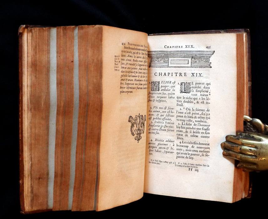 1672 Rare Latin French Book Bible - The Book of Proverbs - Les Proverbes de SALOMON.