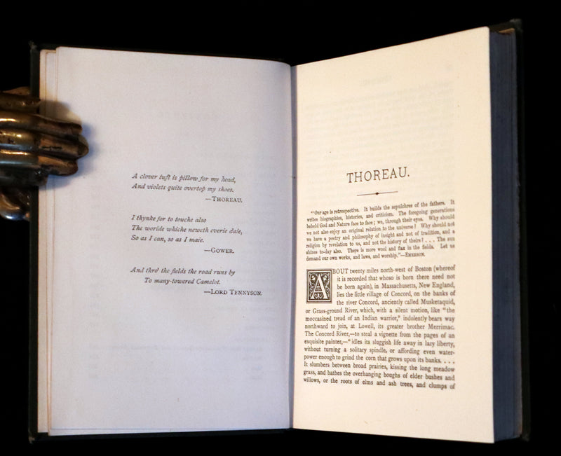 1886 Rare Victorian Book - WALDEN by Henry David THOREAU. Introductory Note by Will H. Dircks.