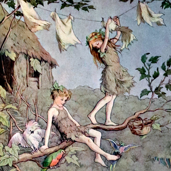 1911 Rare PETER PAN - Peter and Wendy by J.M. Barrie illustrated by F.D. Bedford with Tipped-in Color Frontspiece.