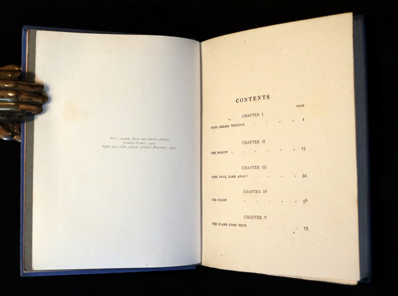 1911 Rare PETER PAN - Peter and Wendy by J.M. Barrie illustrated by F.D. Bedford with Tipped-in Color Frontspiece.