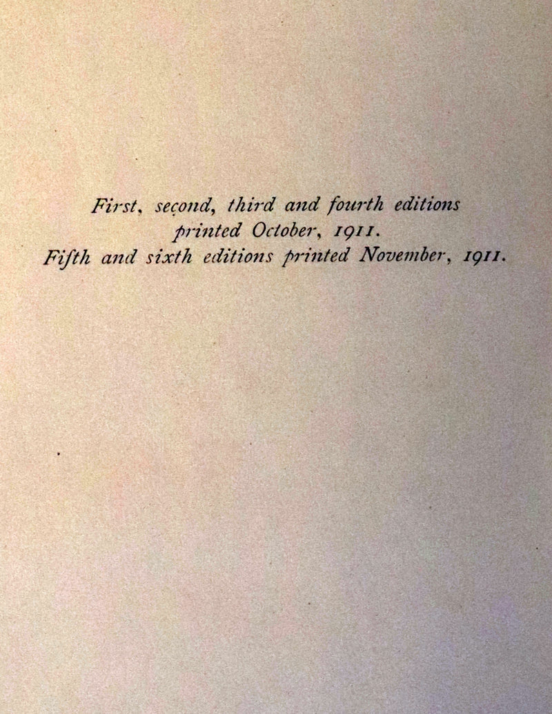 1911 Rare PETER PAN - Peter and Wendy by J.M. Barrie illustrated by F.D. Bedford with Tipped-in Color Frontspiece.