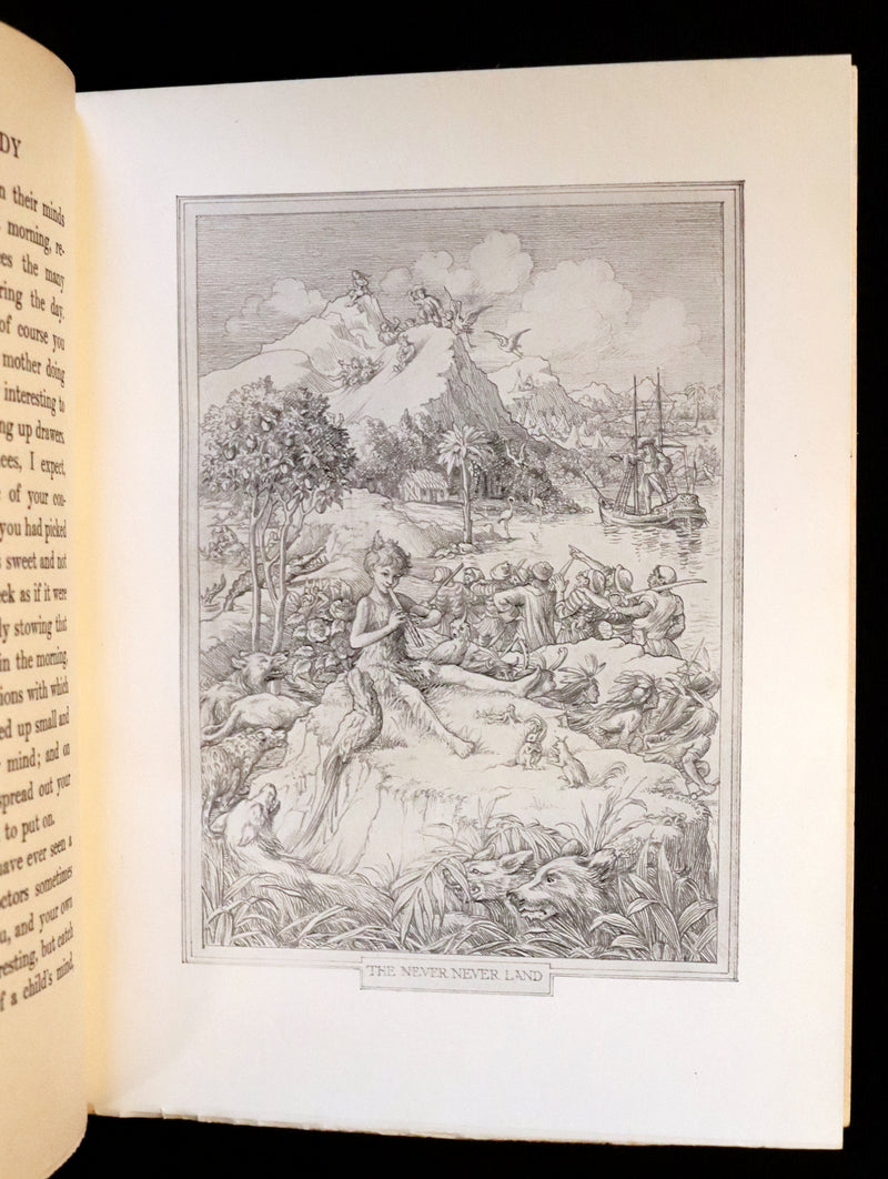 1911 Rare PETER PAN - Peter and Wendy by J.M. Barrie illustrated by F.D. Bedford with Tipped-in Color Frontspiece.