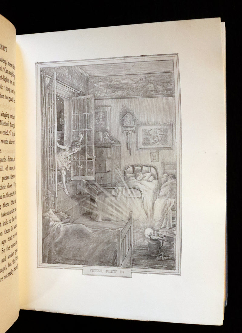 1911 Rare PETER PAN - Peter and Wendy by J.M. Barrie illustrated by F.D. Bedford with Tipped-in Color Frontspiece.