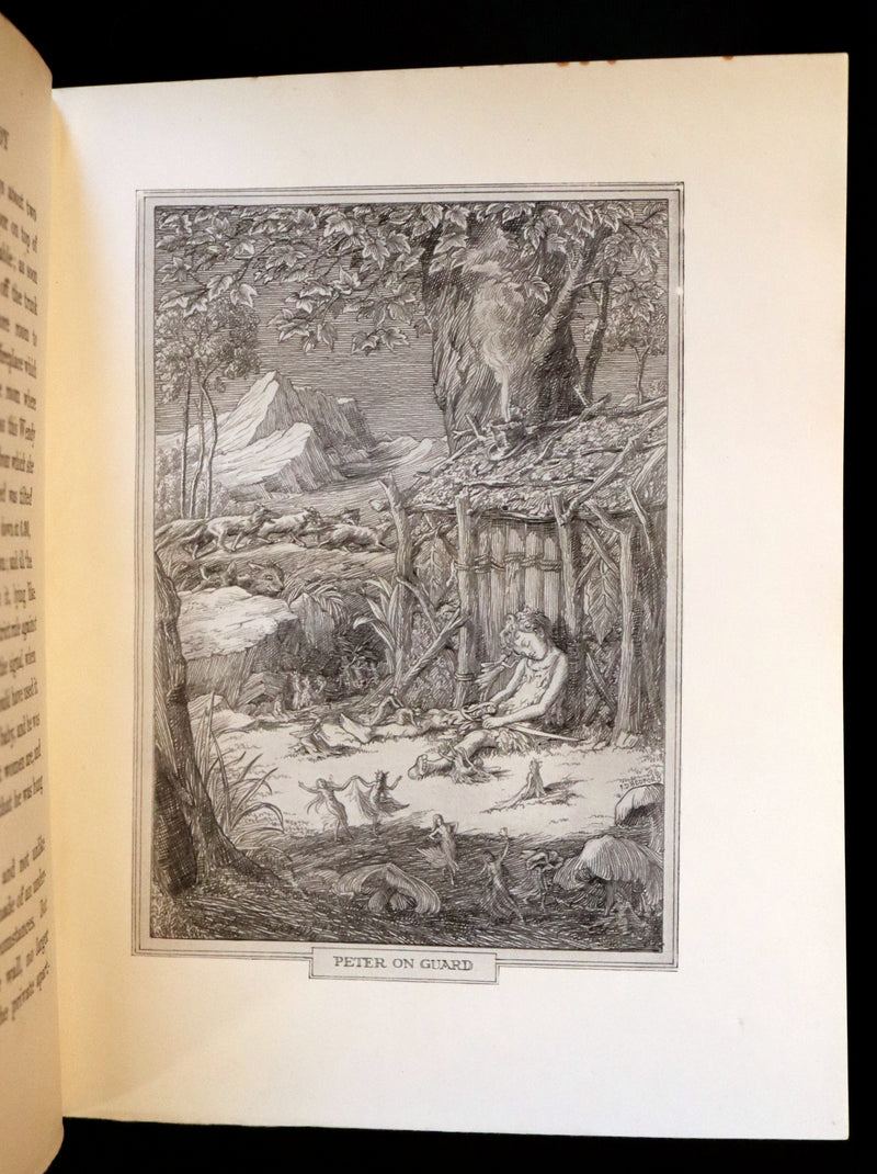 1911 Rare PETER PAN - Peter and Wendy by J.M. Barrie illustrated by F.D. Bedford with Tipped-in Color Frontspiece.
