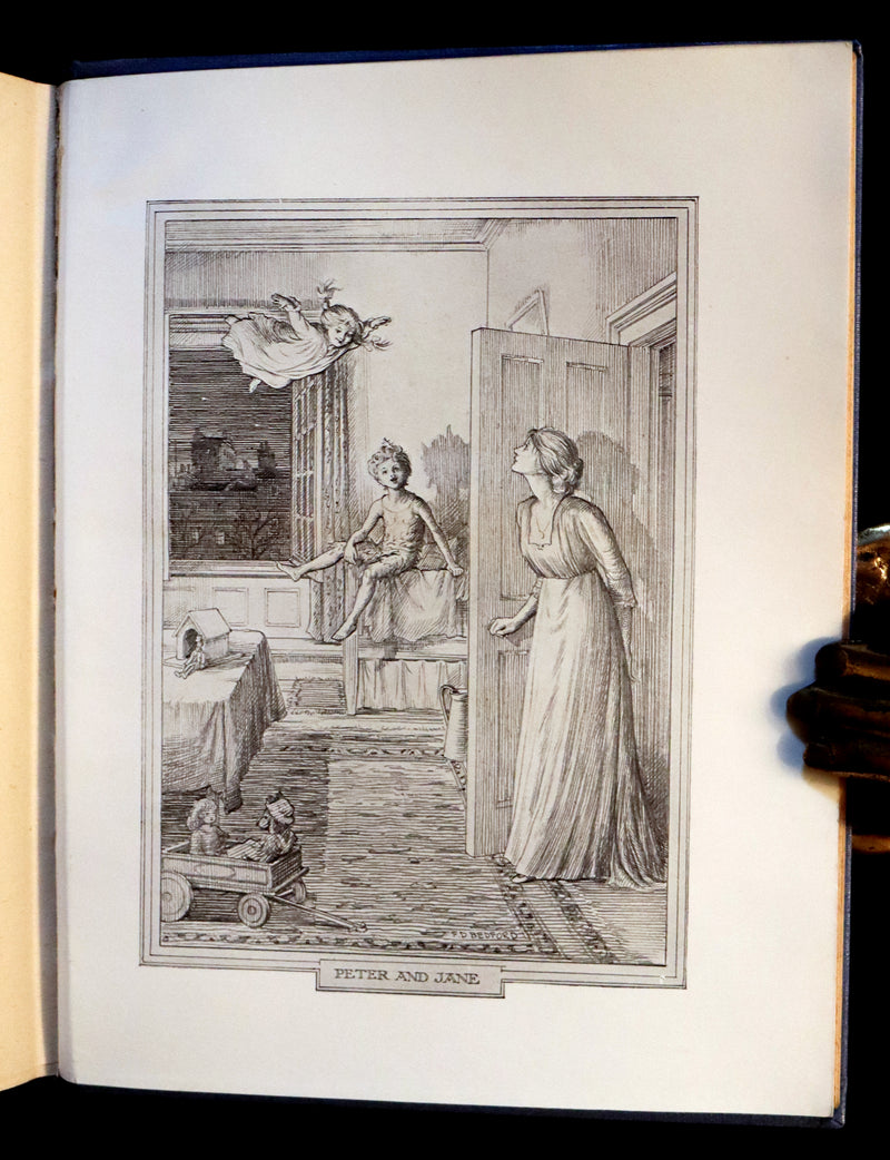 1911 Rare PETER PAN - Peter and Wendy by J.M. Barrie illustrated by F.D. Bedford with Tipped-in Color Frontspiece.