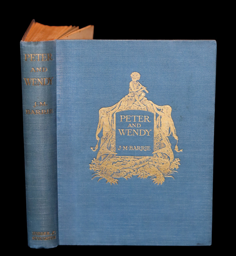 1911 Rare PETER PAN - Peter and Wendy by J.M. Barrie illustrated by F.D. Bedford with Tipped-in Color Frontspiece.