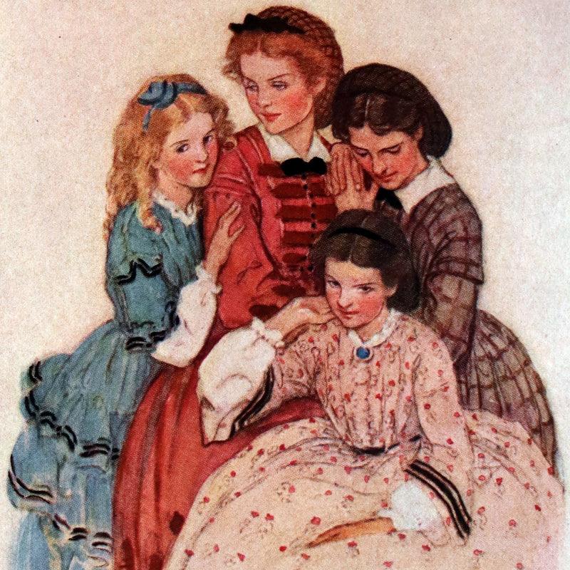 1923 Rare Book - LITTLE WOMEN by Louisa May Alcott illustrated in color by Jessie Willcox Smith.