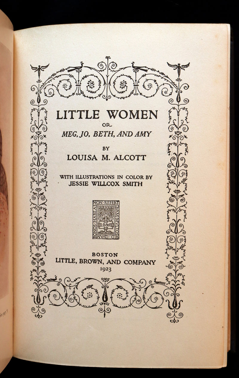 1923 Rare Book - LITTLE WOMEN by Louisa May Alcott illustrated in color by Jessie Willcox Smith.