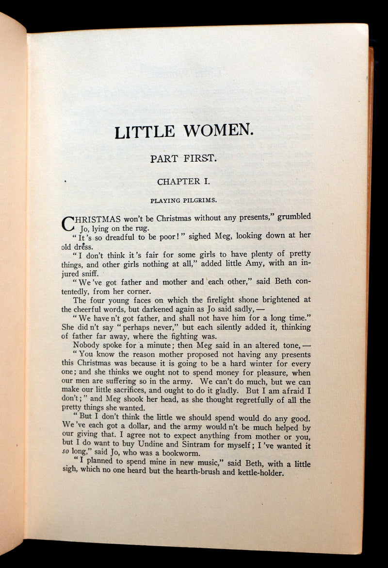 1923 Rare Book - LITTLE WOMEN by Louisa May Alcott illustrated in color by Jessie Willcox Smith.