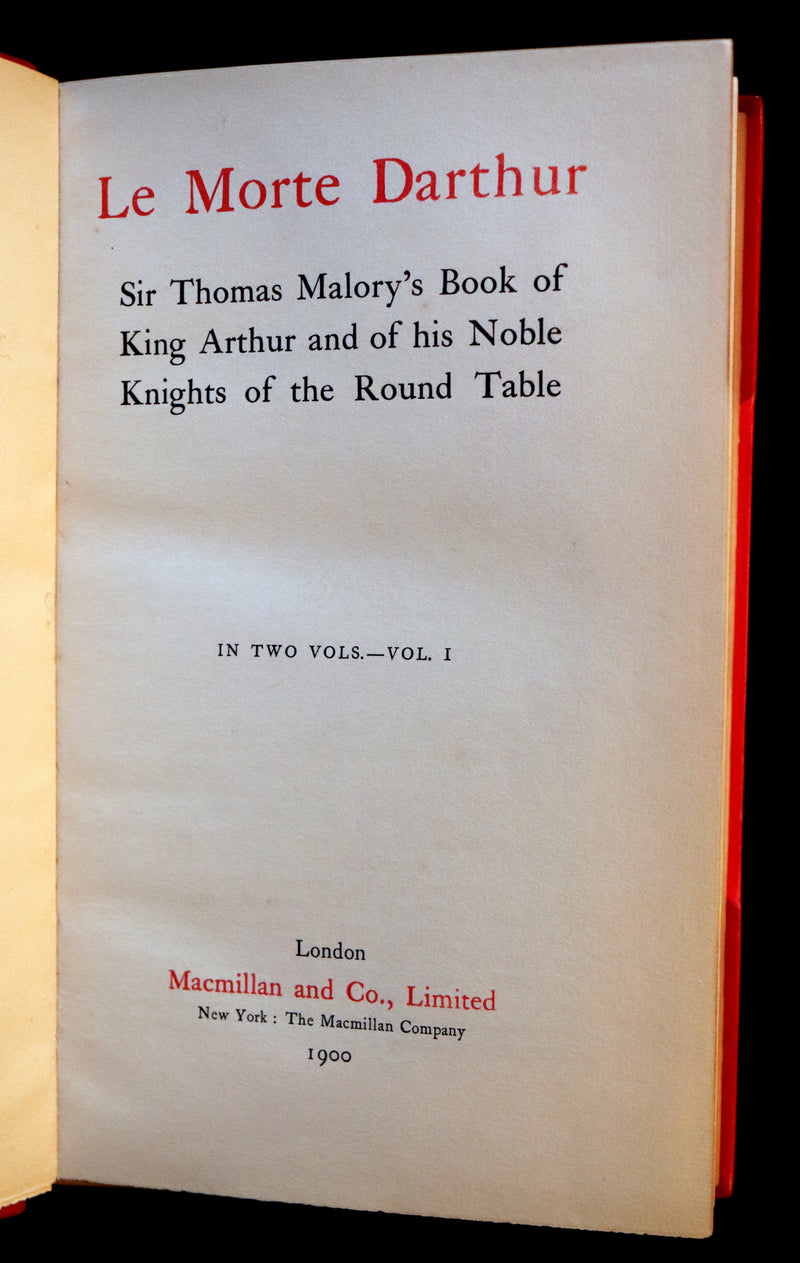 1900 Rare Book set bound by Bayntun-Riviere - Le Morte Darthur, King Arthur and of His Noble Knights of the Round Table.