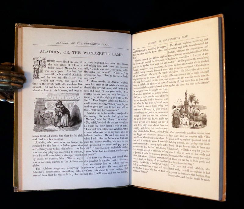 1889 Scarce Victorian Book - ALADDIN or the Wonderful Lamp, Ali Baba & the 40 Robbers.