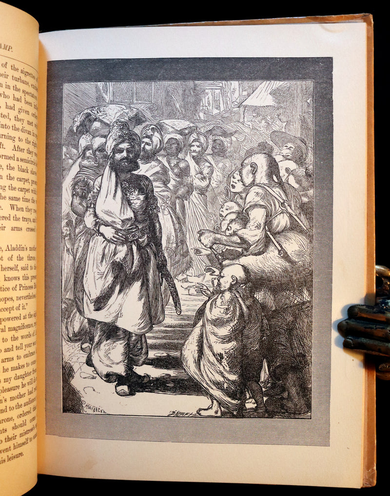 1889 Scarce Victorian Book - ALADDIN or the Wonderful Lamp, Ali Baba & the 40 Robbers.