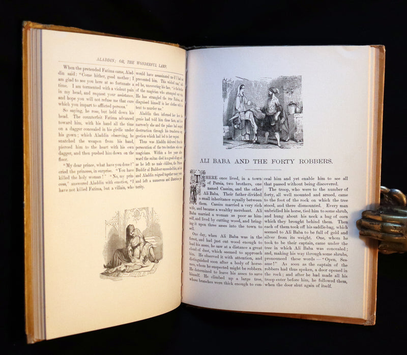 1889 Scarce Victorian Book - ALADDIN or the Wonderful Lamp, Ali Baba & the 40 Robbers.