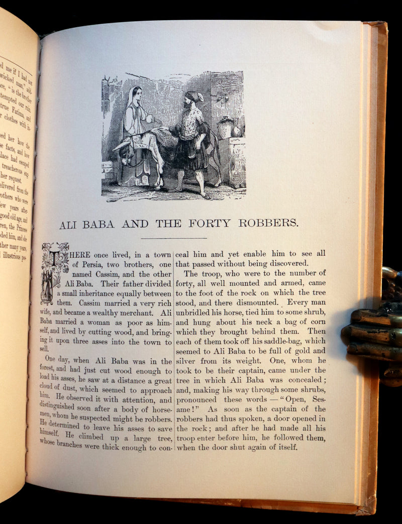 1889 Scarce Victorian Book - ALADDIN or the Wonderful Lamp, Ali Baba & the 40 Robbers.