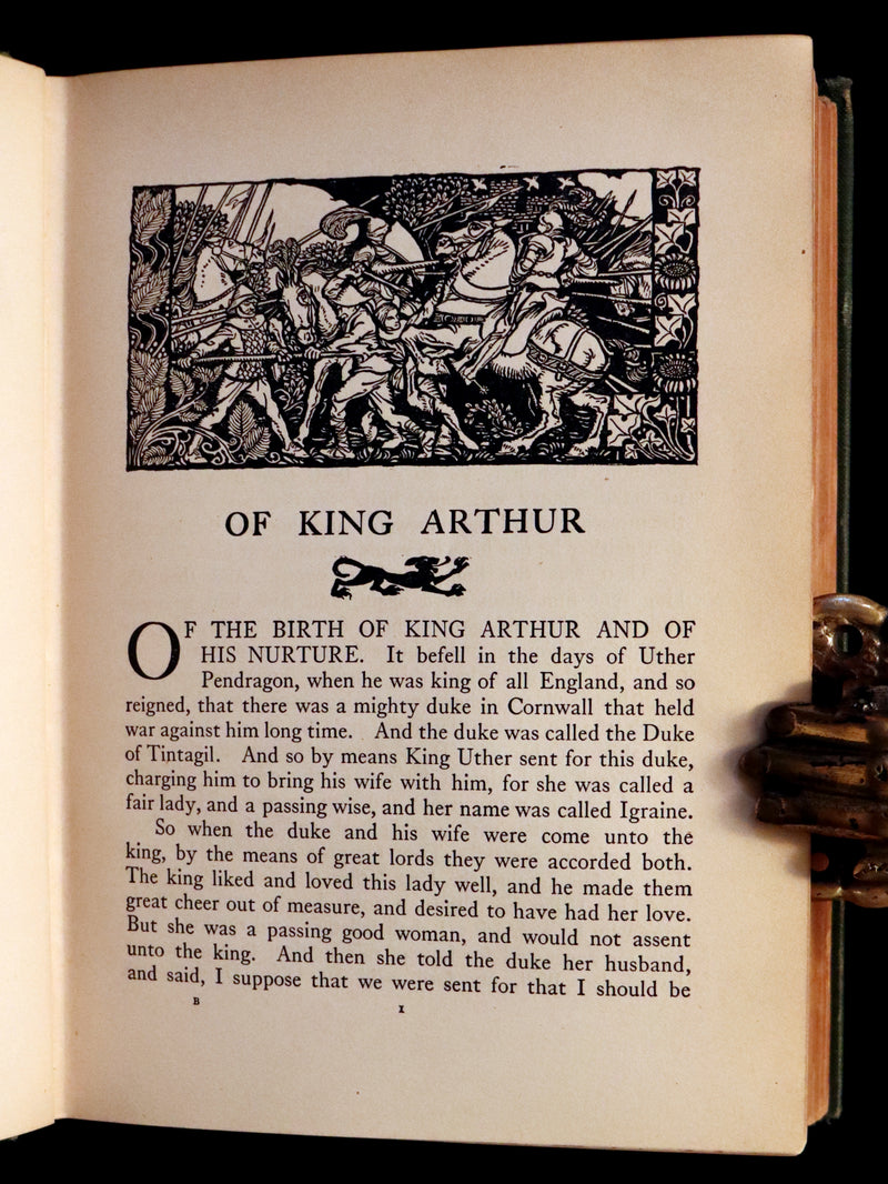 1917 Rare First Edition Book - The Romance of King Arthur and His Knights of the Round Table illustrated by RACKHAM.