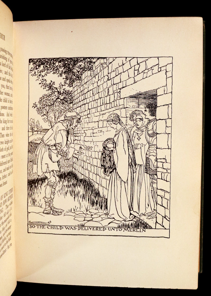1917 Rare First Edition Book - The Romance of King Arthur and His Knights of the Round Table illustrated by RACKHAM.