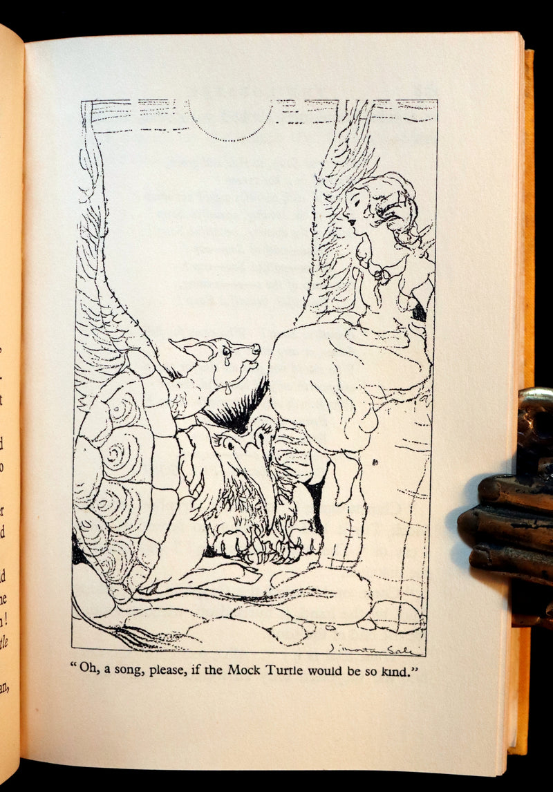 1933 First Edition - Alice's Adventures in Wonderland & Through the Looking-Glass illustrated by John Morton-Sale.