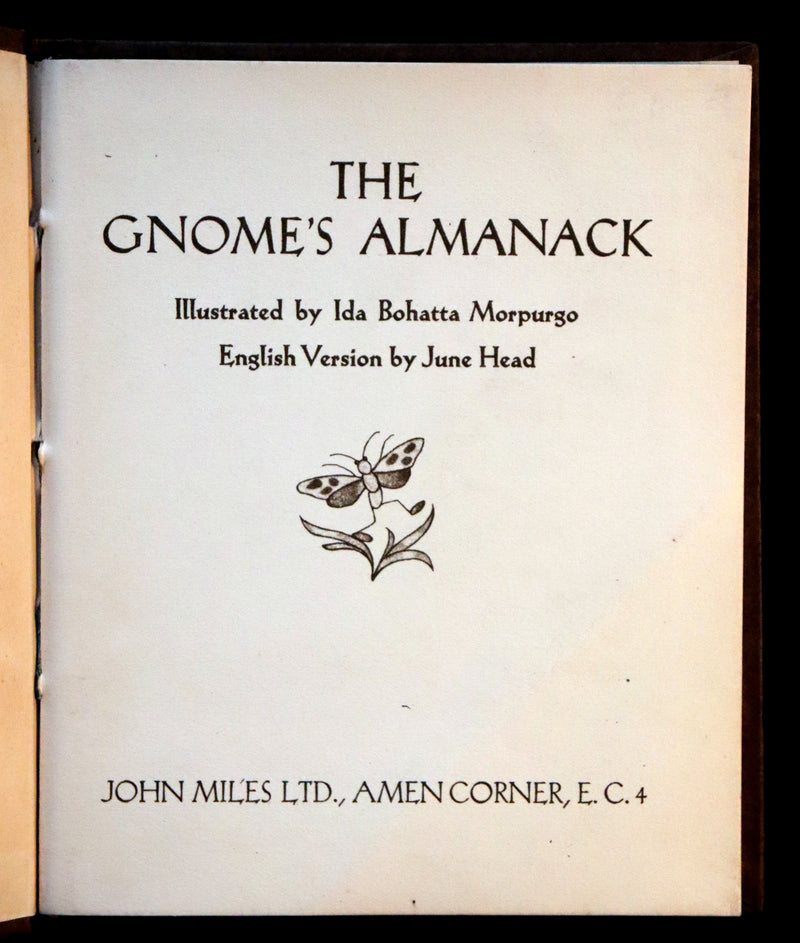 1936 Scarce First Edition - THE GNOME'S ALMANACK by Ida Bohatta translated by June Head.
